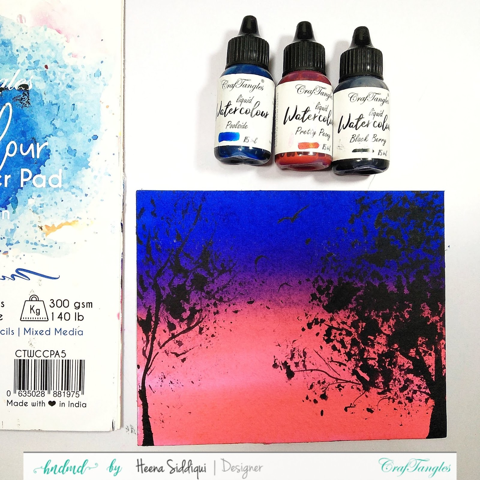 Video : Watercolor Masking with Silhouette Adhesive Stencil Sheets