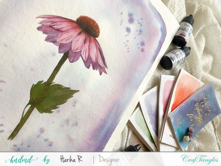 Elegantly Beautiful Watercolor Flower Tutorial - HNDMD Blog