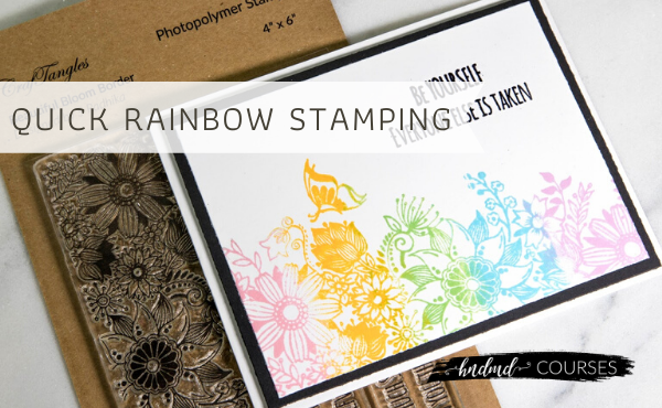 Quick Rainbow Stamping for Cardmaking