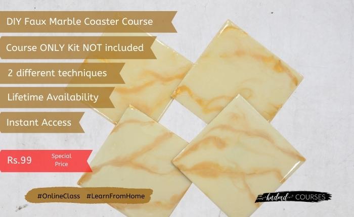 Faux Marble Effect Coaster Course