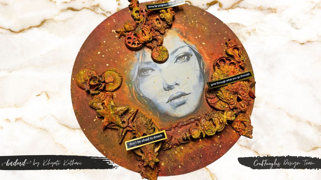 Mixed Media canvas with Rust Effect Paste 2