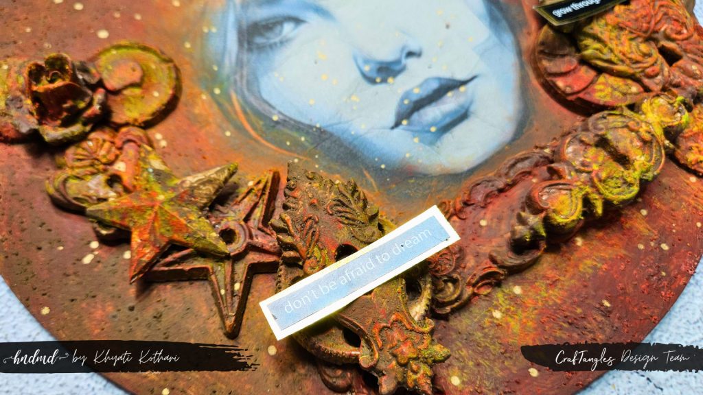 Mixed Media canvas with Rust Effect Paste 7