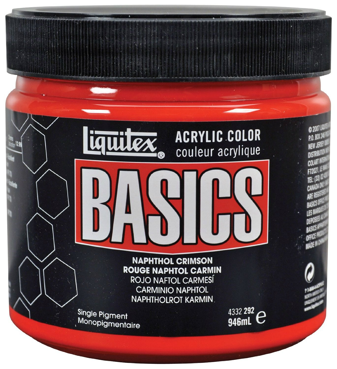 Liquitex Basics Acrylic Paint - Naphthol Crimson (946ML) - 4332292 | HNDMD