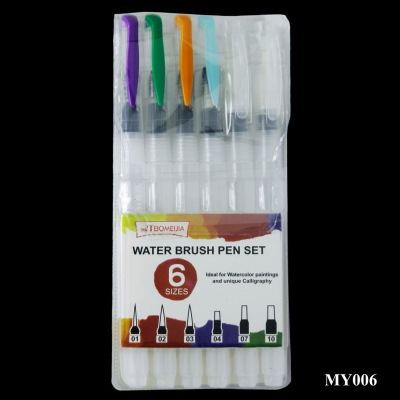 Water Brush Pen Set 6PK  Three T Baker's Boutique