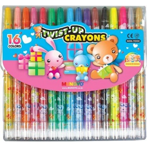 Mungyo Twist-up Crayons - Set of 16 - MTC-16 | HNDMD