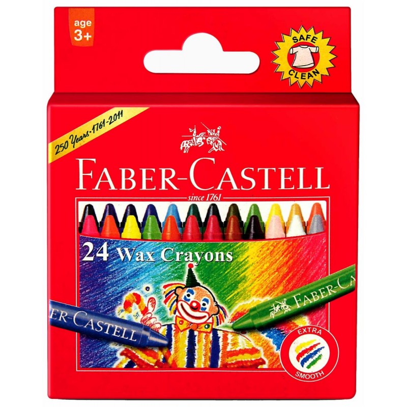 Faber Castell Extra Long Wax Crayons (Pack of 24) - F1100201121024 | HNDMD