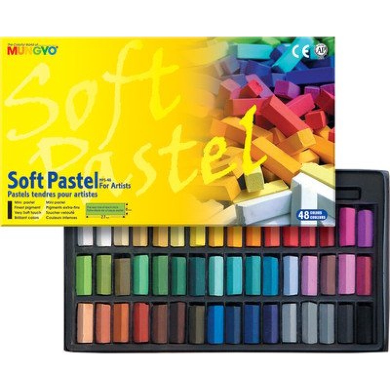 Mungyo Soft Pastel Half-Length Crayons (48 assorted colors) - MPS-48