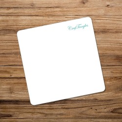 CrafTangles White Acrylic Coasters (4 pcs) - Rounded Squares