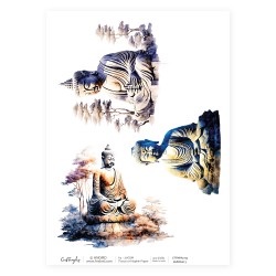 CrafTangles Decoupage Napkin / Tissue / Collage Paper - Buddha 3