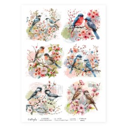 CrafTangles Decoupage Napkin / Tissue / Collage Paper - Birds 5