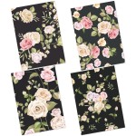 CrafTangles Decoupage Paper Pack  - Black Floral Print (A4) - 4 sheets