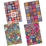 CrafTangles Decoupage Paper Pack  - Floral Batik Print (A4) - 4 sheets