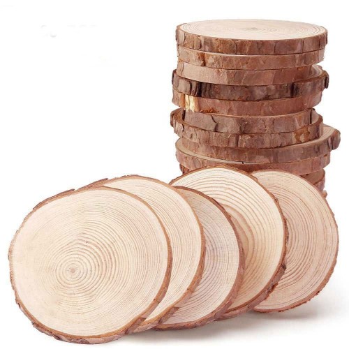 Natural Wooden Slices 6 cm - single piece - RWP6CM | HNDMD