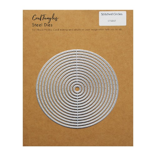 CrafTangles Steel Dies - Stitched Circles (Set of 14 dies)