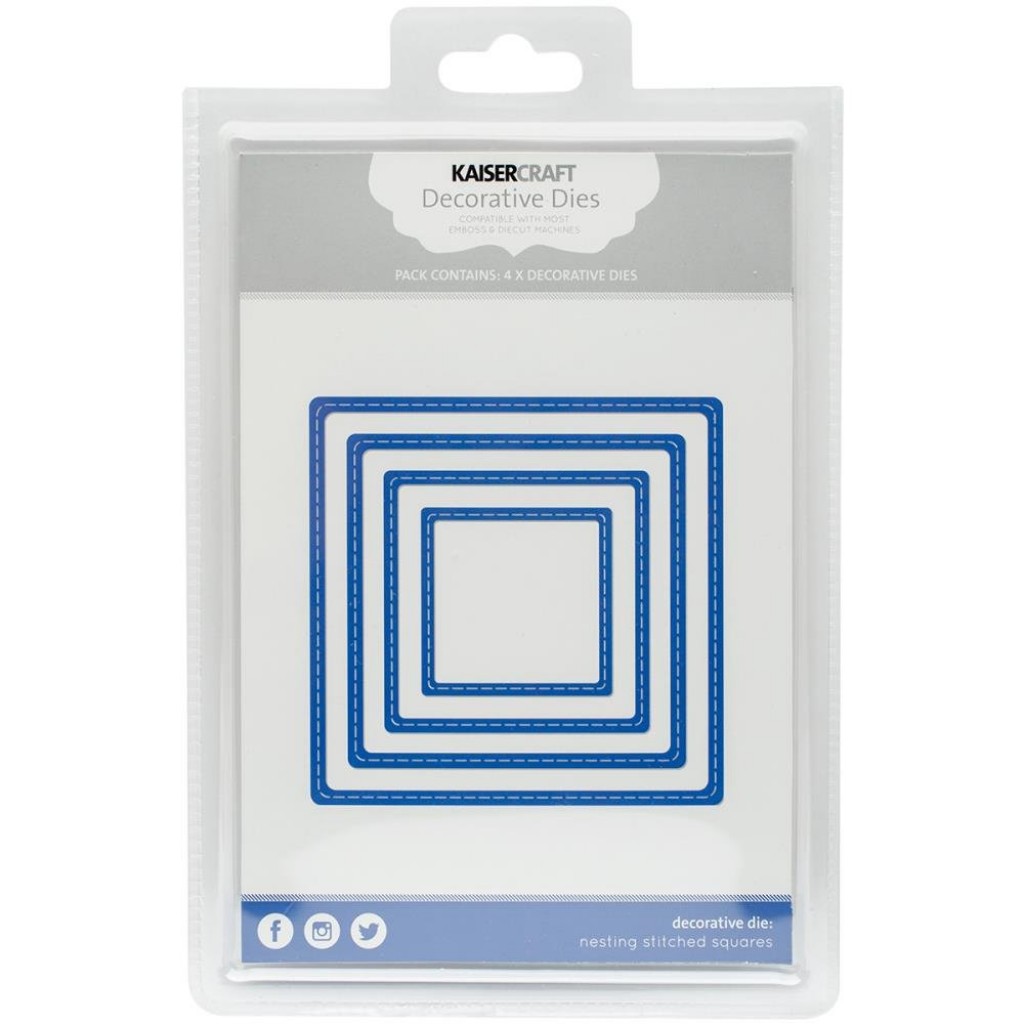 Kaisercraft Decorative Die - Nested Stitched Squares - DD552 | HNDMD