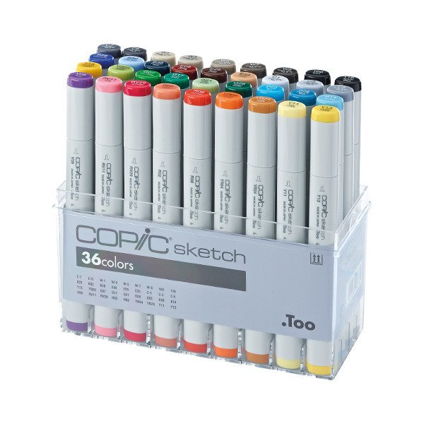 Copic Sketch Marker Set of 36 Colors - CBS36 - HNDMD.com