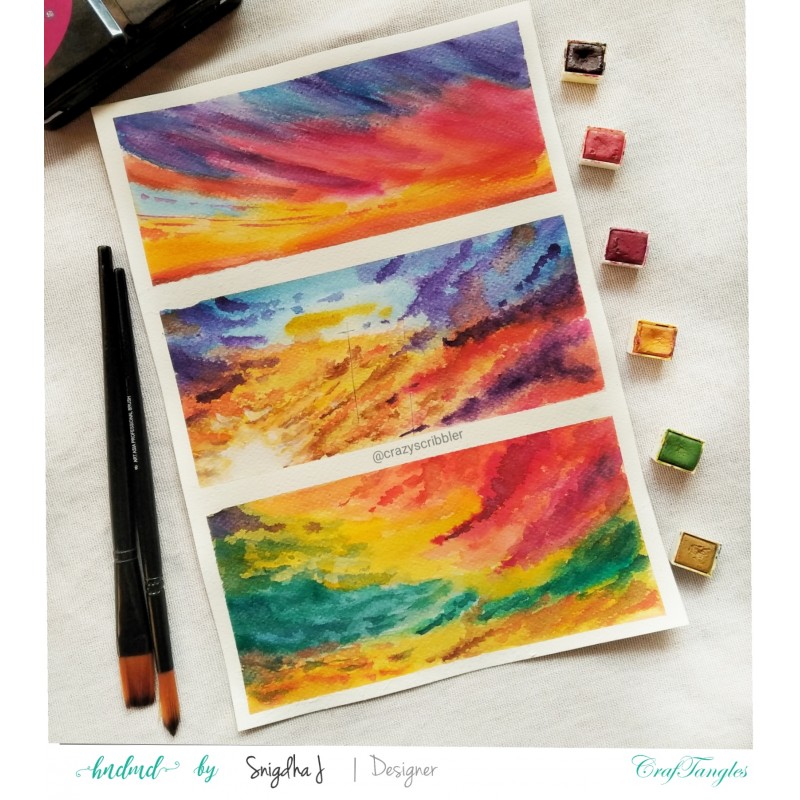 Water And Acrylic Paint Paper with Cotton Texture (300Gsm)- 10 sheets