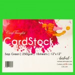 CrafTangles cardstock 12 by 12 (250 gsm) (Set of 10 sheets) - Sap Green