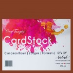 CrafTangles cardstock 12 by 12 (250 gsm) (Set of 10 sheets) - Cinnamon Brown