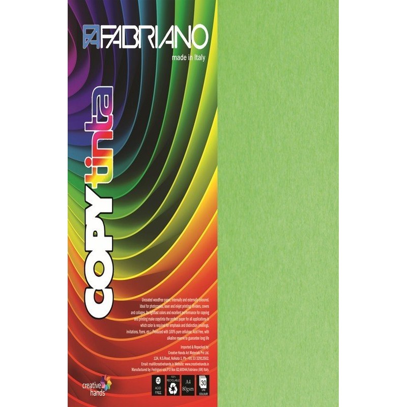 Fabriano Copy Tinta A4 - Verde Pisello (Pack of 2) - FACPA4 VP | HNDMD