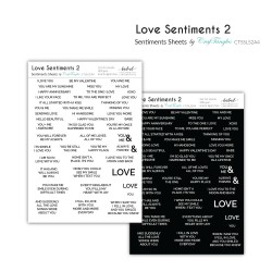 CrafTangles Sentiment Sheets  - Love Sentiments 2 (2 sheets of A4)