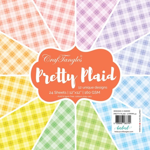 CrafTangles Scrapbook Paper Pack - Pretty Plaid (12x12)