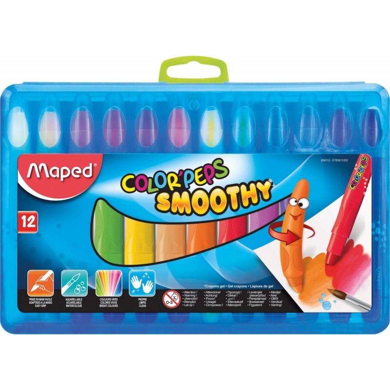 Maped Color'Peps Smoothy Gel Crayons in Plastic Case ...