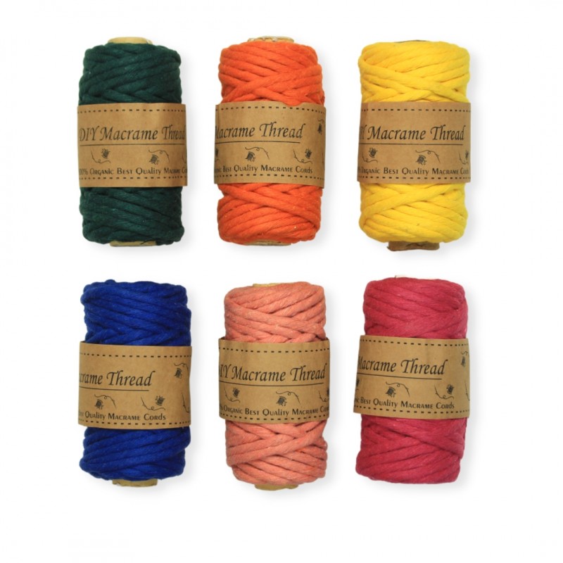 Macrame Art Thread Sets (4 mm) - Colourful - MT4MMSET-B | HNDMD