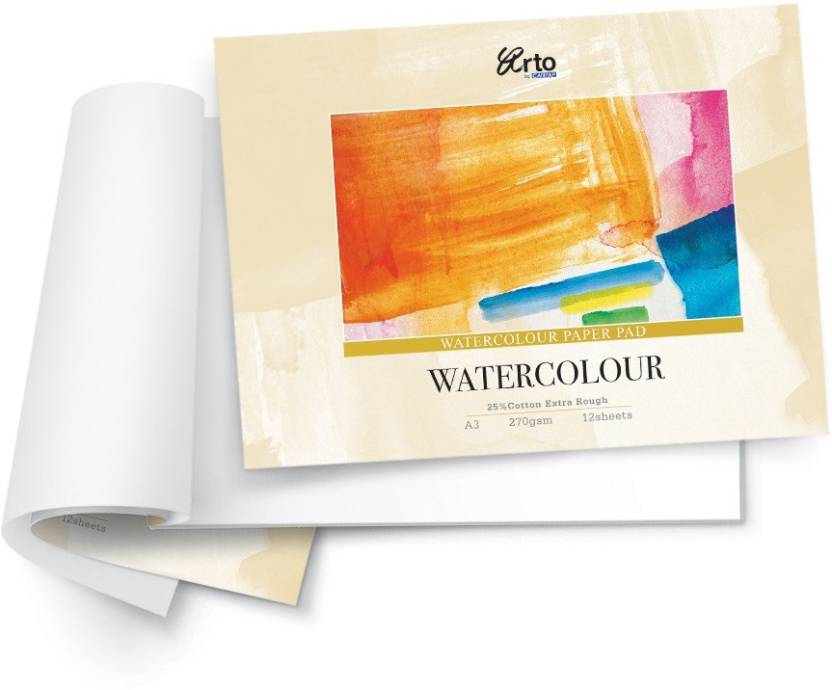 Campap Watercolour paper pad (25% cotton, extra rough) (A3 size) - CR ...