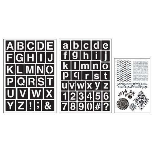 Art C Stamp and Stencil Set - Alphabet - 26885 | HNDMD