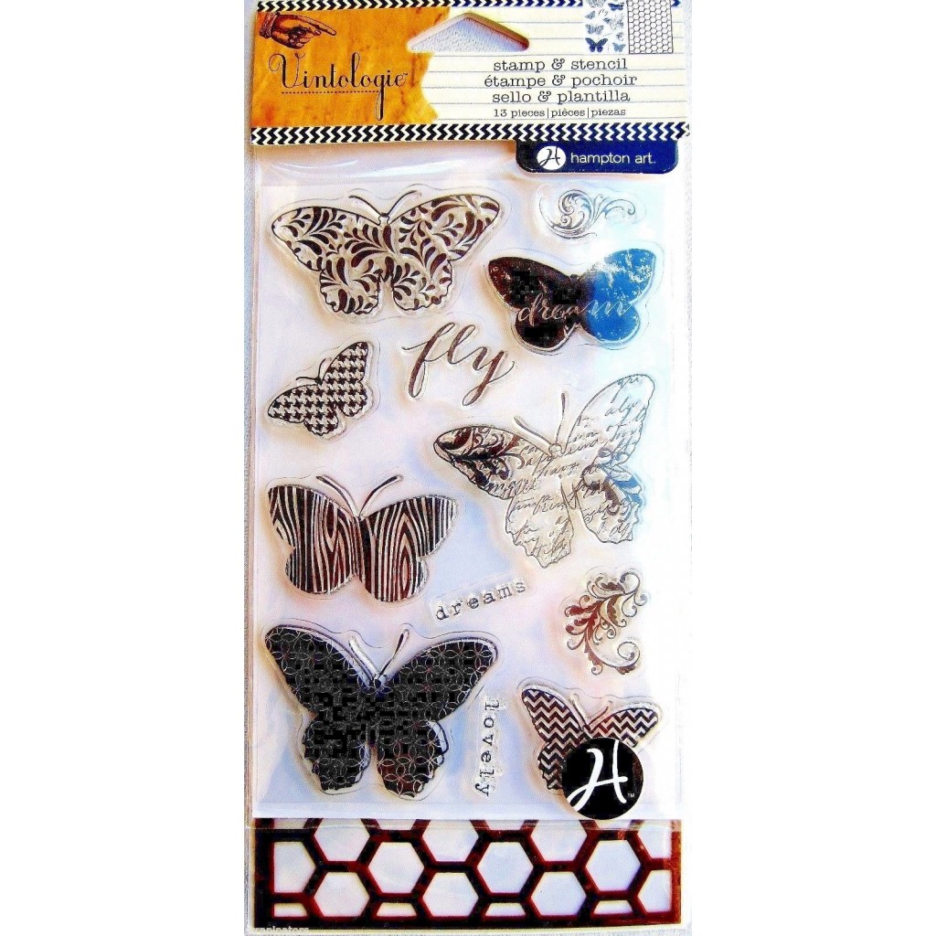 Download Hampton Art Stamp and Stencil Set - Butterflies - SC0647 ...