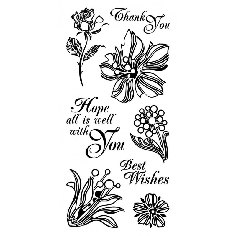 Inkadinkado Floral Expressions Clear Stamps - 60-30057 | HNDMD