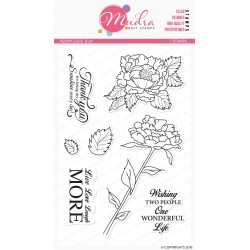 Mudra Craft Stamps - Peony Love