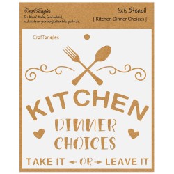 CrafTangles 6x6 Stencil - Kitchen - Dinner Choices