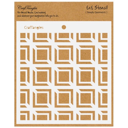 CrafTangles 6x6 Stencil - Simply Geometric