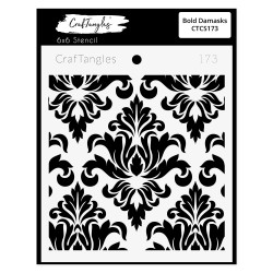 CrafTangles 6"x6" Stencil - Bold Damasks