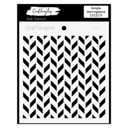 CrafTangles 6"x6" Stencil - Simple Herringbone