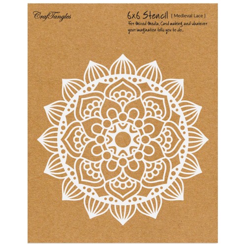 CrafTangles 6x6 Stencil - Medieval Lace