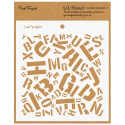 CrafTangles 6x6 Stencil - Jumbled Alphabets