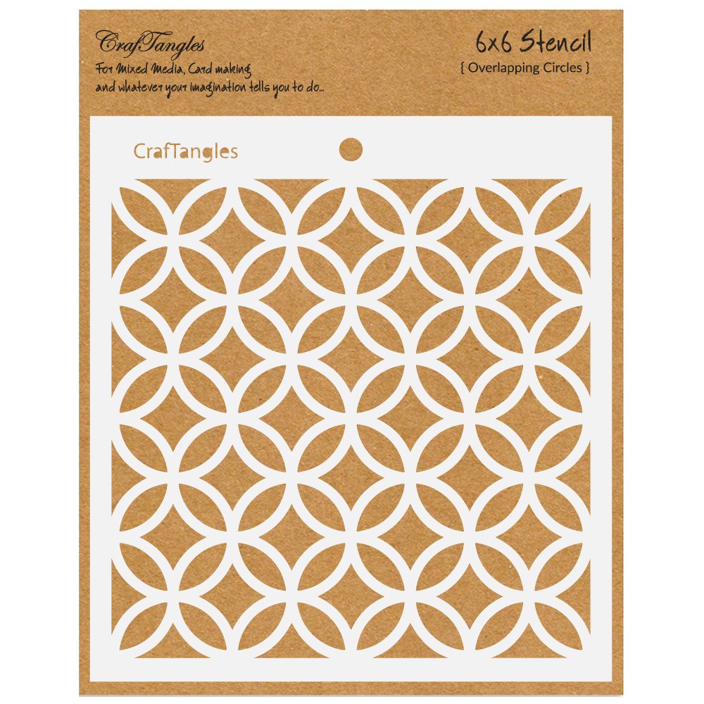 Craftangles 6x6 Stencil Overlapping Circles Ctcs77 Hndmd 6200