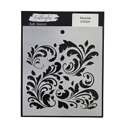 Flourish - CrafTangles 6"x6" Stencil