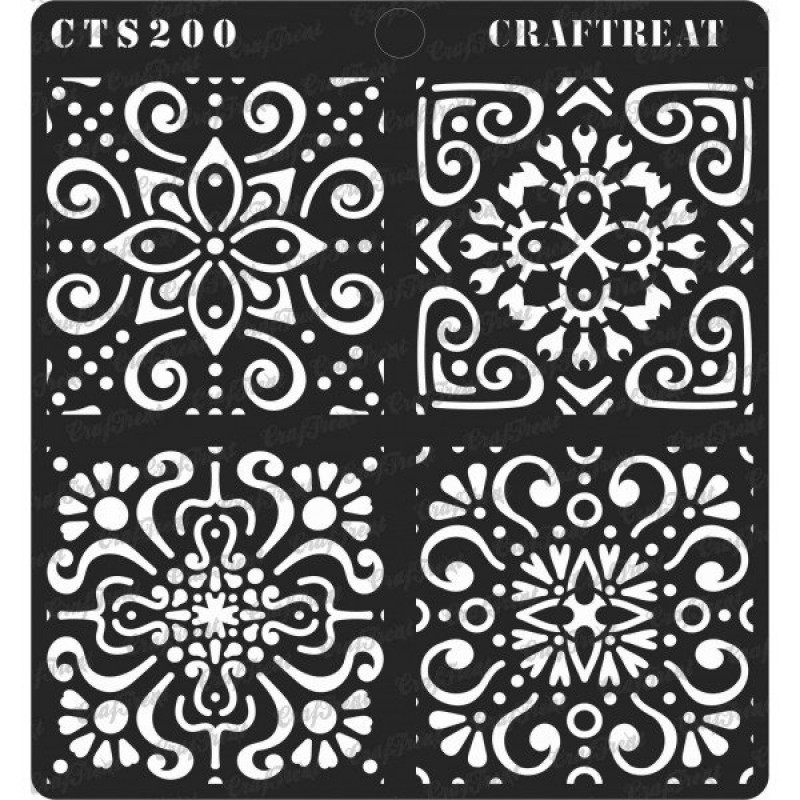 CrafTreat 6"x6" Stencil - Moroccan Tiles - CTS200 - HNDMD.com