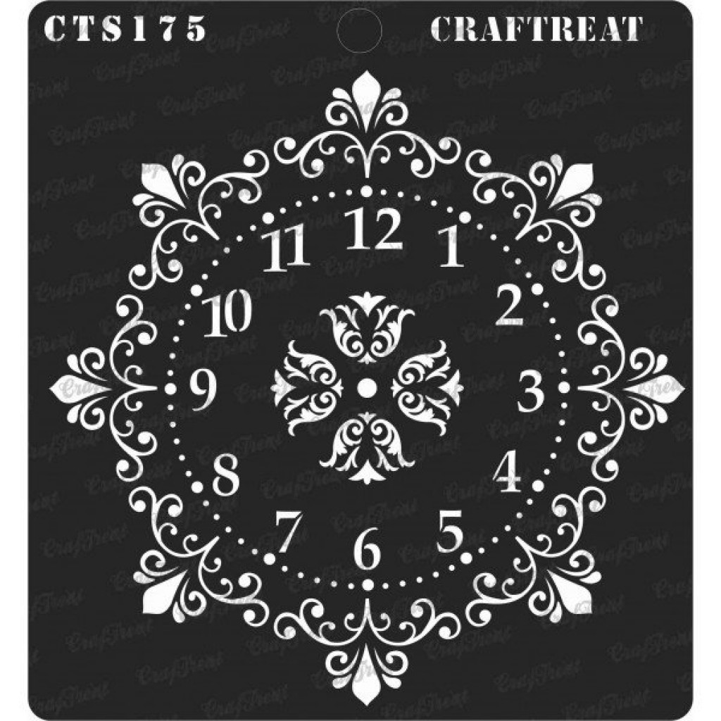 CrafTreat Stencil Ornate Clock CTS175 1024x1024 