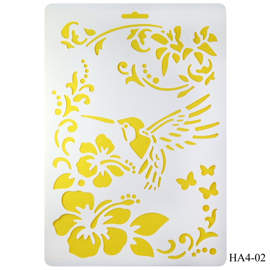 Cake Stencil - Hummingbird (A4) - HA4-02 | HNDMD