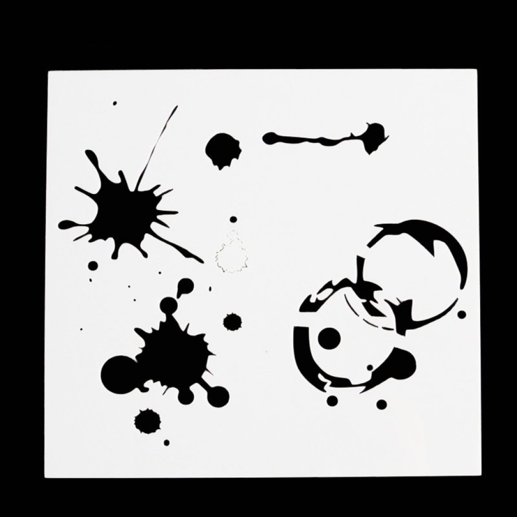 Stencil Splatters 5 By 5 Inch CHCS 35 HNDMD   CHCS 35 Stencil Splatter 1024x1024 