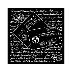 Stamperia Stencil 7"X7" - Around The World Letters