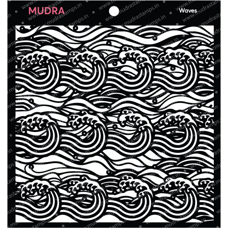 Mudra Stencils - Waves - MUST6033 | HNDMD