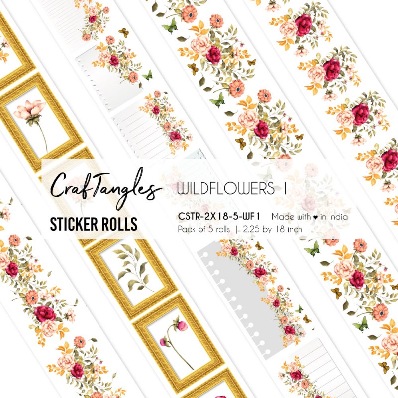 Wildflowers Washi Tape 4-Pack