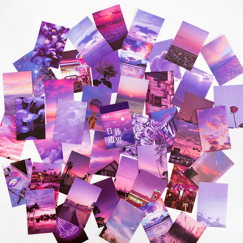 Photo Sticker Book for Journal Ephemeras (50 sheets) - Purple Tones  (TS07A002) - TS07A002