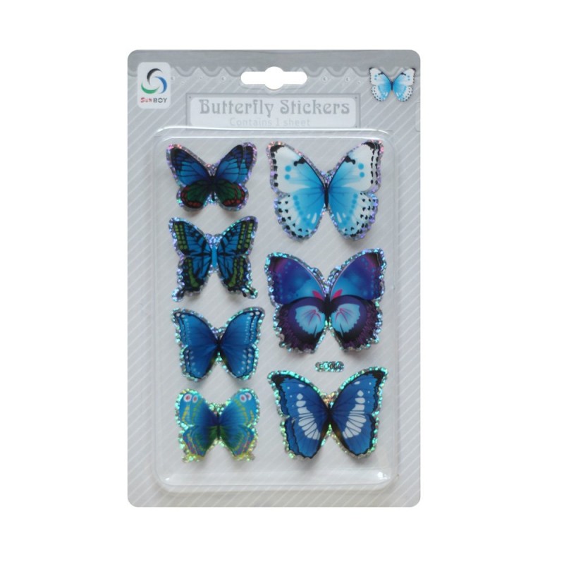 Butterfly Stickers - Shades of Blue - Eo001-012-8 | HNDMD